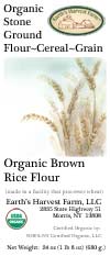organic brown rice flour label