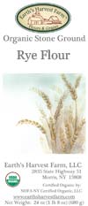 organic rye flour label
